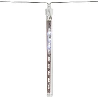 10ct. White Transparent Dripping Icicle Snowfall Christmas Light Tubes with Clear Wire