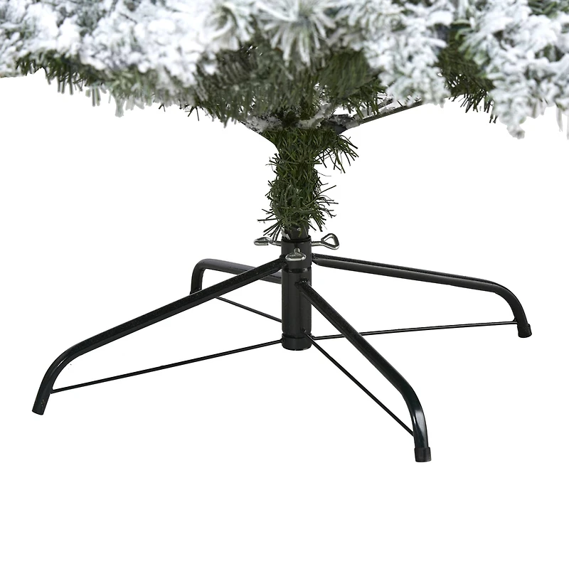 8ft. Unlit Flocked White River Mountain Pine & Pinecones Artificial Christmas Tree