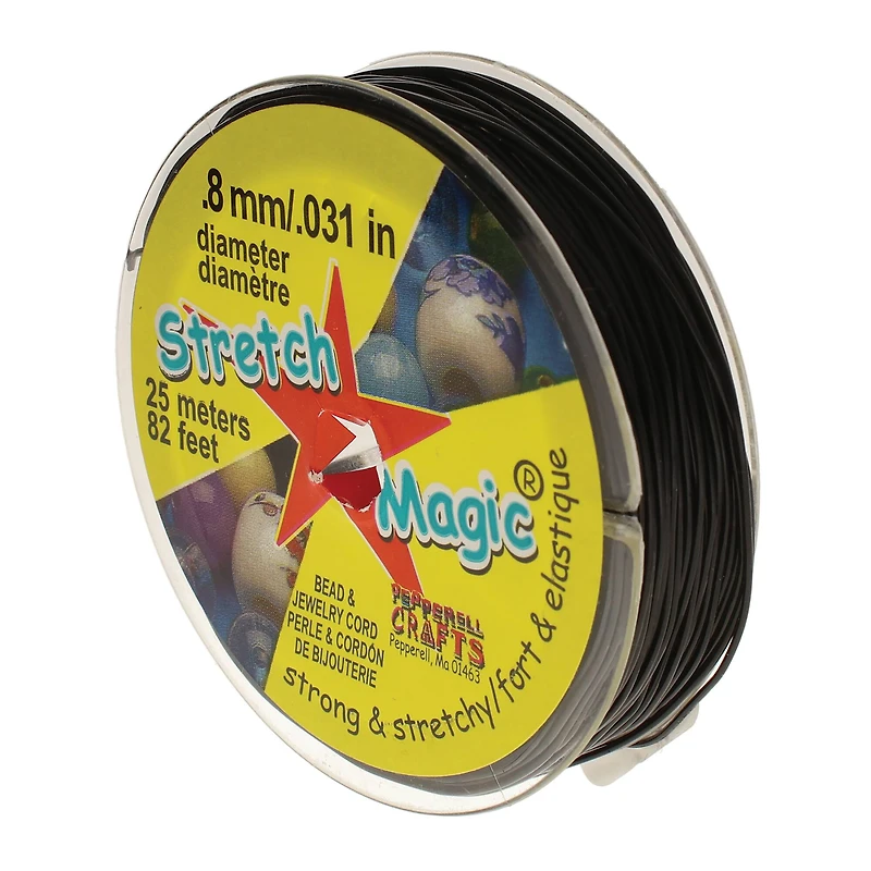 Stretch Magic® 0.8mm Black Bead & Jewelry Cord