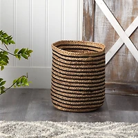 13.5" Handmade Natural Jute Basket Planter