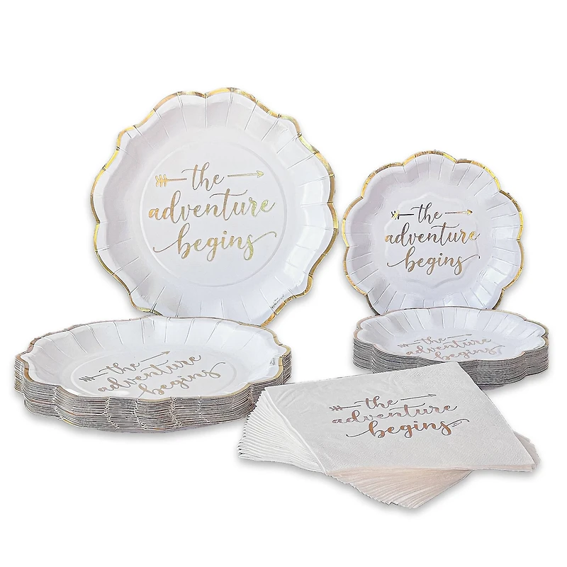 Kate Aspen The Adventure Begins Party Tableware Set, 72ct.