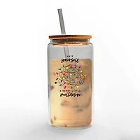 16oz. A Merry Little Meltdown Glass Can Tumbler