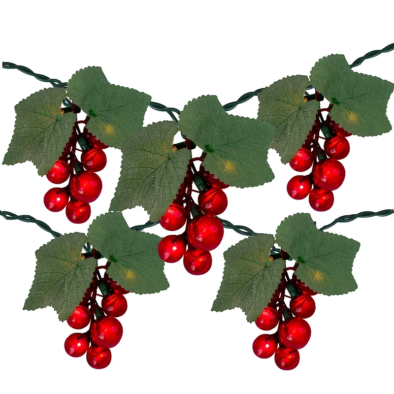 6ft. Red Grape Cluster String Lights