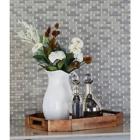 Light Brown Wood Traditional Tray Set