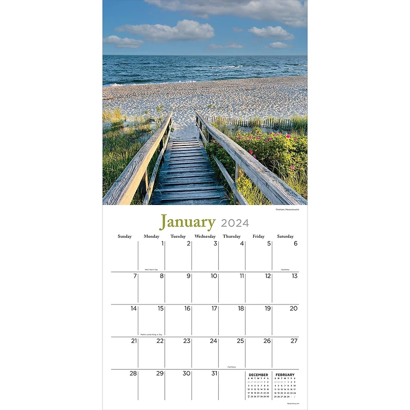 TF Publishing 2024 Water's Edge Wall Calendar