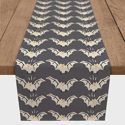 90" Cute White Bats Table Runner