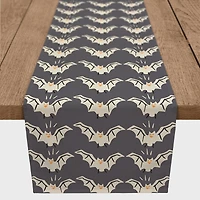 90" Cute White Bats Table Runner