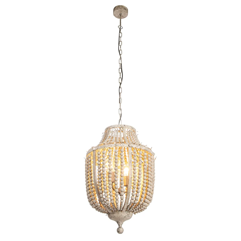 Hello Honey® Metal Chandelier with Wood Beads