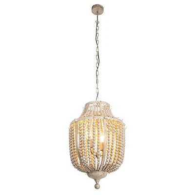 Hello Honey® Metal Chandelier with Wood Beads