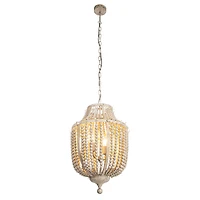 Hello Honey® Metal Chandelier with Wood Beads