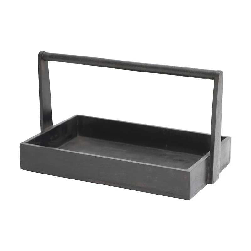 Hello Honey® 14'' Decorative Black Mango Wood Tray