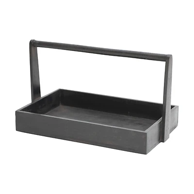 Hello Honey® 14'' Decorative Black Mango Wood Tray