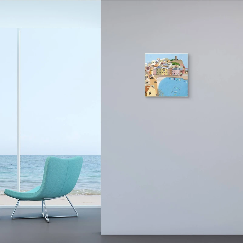 Stupell Industries Italian Seaside Architecture Coastal City Port,12" x 12"