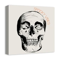Spooky Vibes Skull 16" x 16" Canvas Wall Art