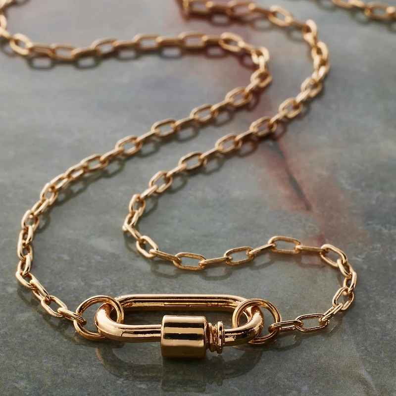 18" Gold Paperclip Necklace by Bead Landing™