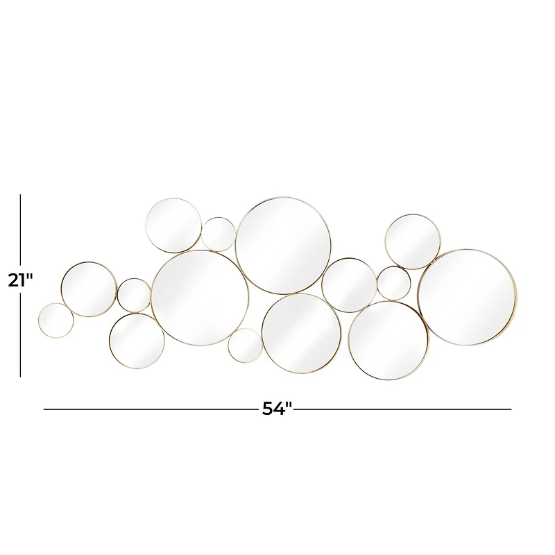 CosmoLiving by Cosmopolitan Gold Metal Modern Wall Mirror, 21" x 54"