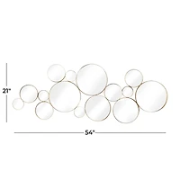 CosmoLiving by Cosmopolitan Gold Metal Modern Wall Mirror, 21" x 54"