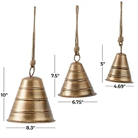 Metal Bohemian Decorative Cowbells Set