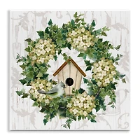 Stupell Industries Spring Birdhouse Wreath Wall Plaque Art