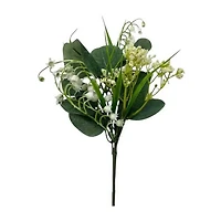 11" White & Green Lily of the Valley & Eucalyptus Pick by Ashland®
