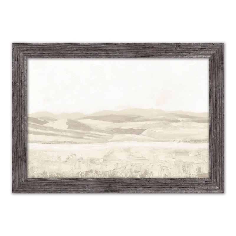 Soft Creamy Landscape Western Framed Print