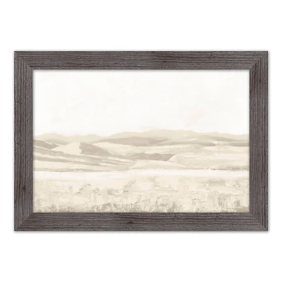 Soft Creamy Landscape Western Framed Print