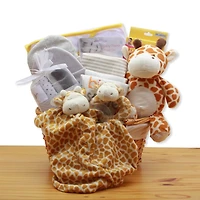 Jungle Safari Yellow New Baby Gift Basket