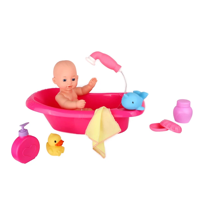 Dream Collection 12" Baby Bath Time Play Set Toy