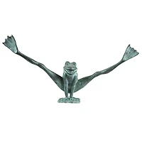 Design Toscano Large Bronze Crazy Legs, Leap Frog Garden Statue