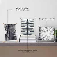 Wexel Art Clear Acrylic Tabletop Floating Picture Frame with Graphite Hardware