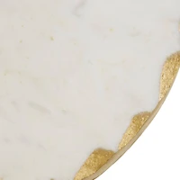 Set of 2 Gold Marble Natural Cake Stand, 12", 10"