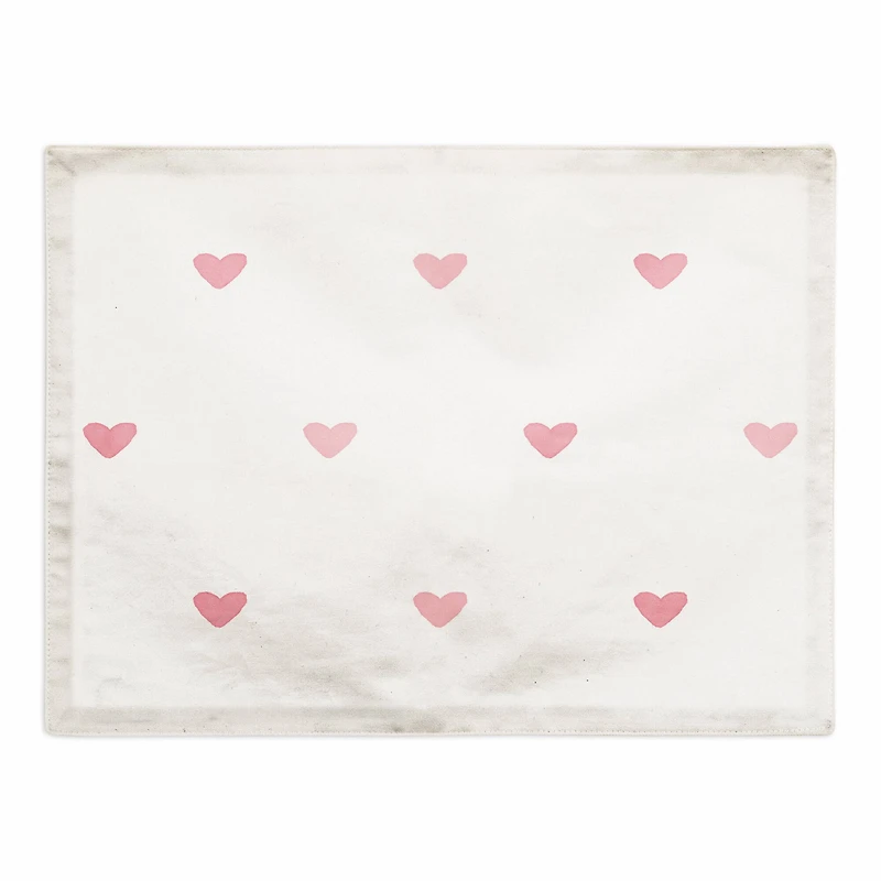 Simple Heart Pattern 18" x 14" Cotton Twill Placemat