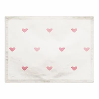 Simple Heart Pattern 18" x 14" Cotton Twill Placemat