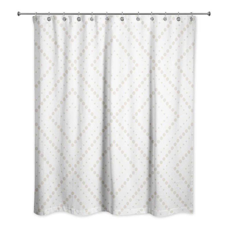 Dotted Diamonds 71" x 74" Shower Curtain