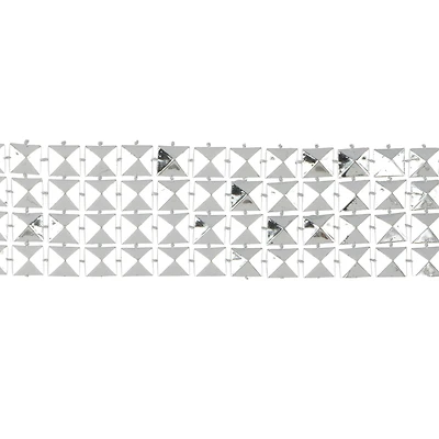 1.25" Silver Square Stud Mesh Trim by Celebrate It® Fashion Mode