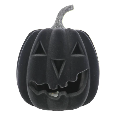 9.5" Flocked LED Jack-O'-Lantern Tabletop Décor by Ashland®