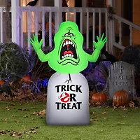 3.5ft. Airblown® Inflatable Halloween Ghostbusters Slimer on Tombstone