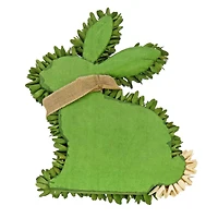 22" Green Floral Bunny Hanging Accent
