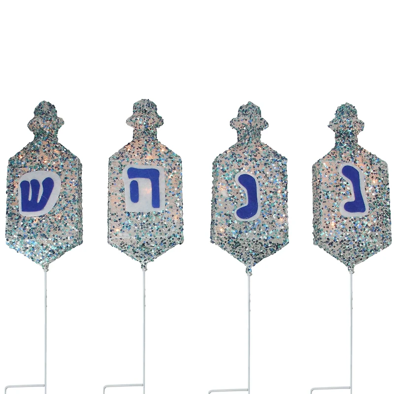 Lighted Dreidel Hanukkah Yard Art Set