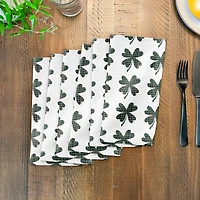Plaid Green Shamrock Pattern 10" x 10" Cotton Twill Napkin