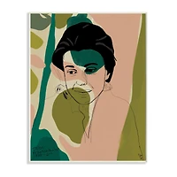 Stupell Industries Frankenthaler Painter Portrait Abstract Green Shapes Wall Plaque