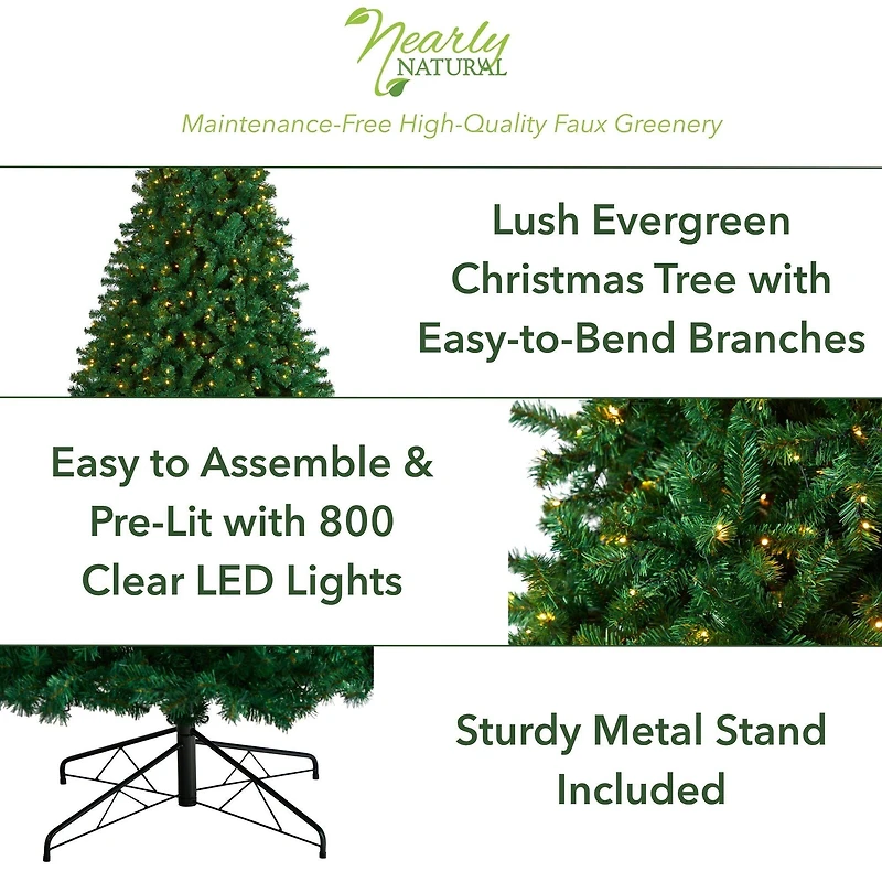 10ft. Pre-Lit Northern Tip Artificial Christmas Tree, Clear LED Lights
