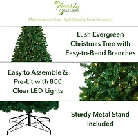 10ft. Pre-Lit Northern Tip Artificial Christmas Tree, Clear LED Lights