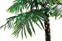 8ft. Pre-Lit Palm Tree, Green & Warm White LED Lights