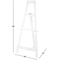 57" Clear Acrylic Plastic Adjustable 7-Tier Display Easel with Gold Metal Hardware & Chain Support