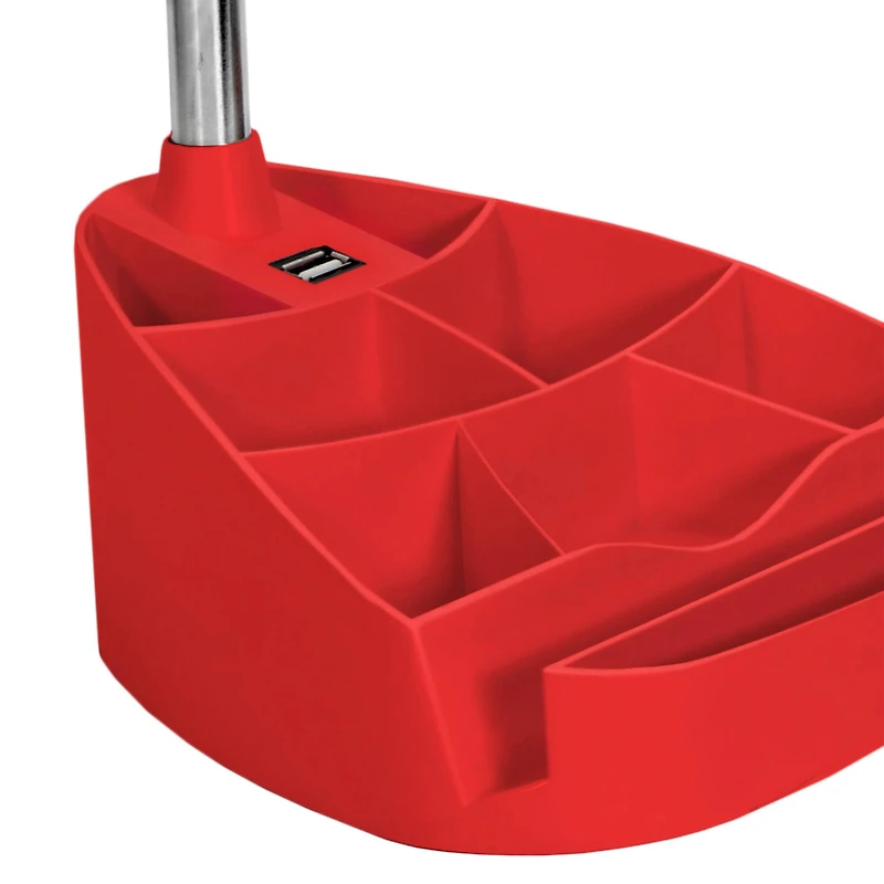 LimeLights 18.5" Gooseneck Desk Lamp with Tablet Stand and USB Port