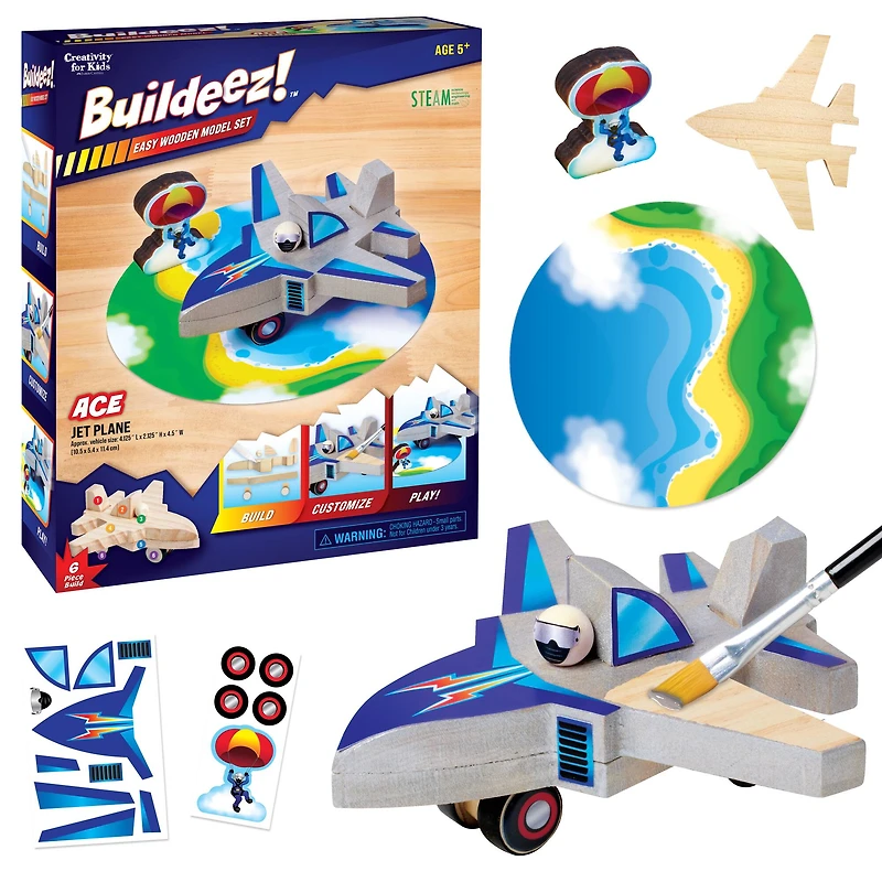 Creativity for Kids® Buildeez!™ Ace Jet Plane Wooden Model Set