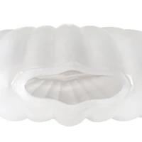 American Art Decor White Sea Scallops Misted Glass Vase Set