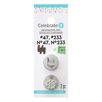No. 47 Basketweave & No. 233 Hair Decorating Tip Set by Celebrate It™