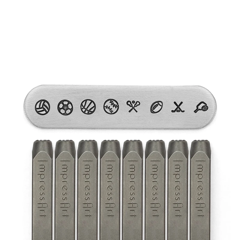 ImpressArt® 6mm Sports Metal Stamps Pack